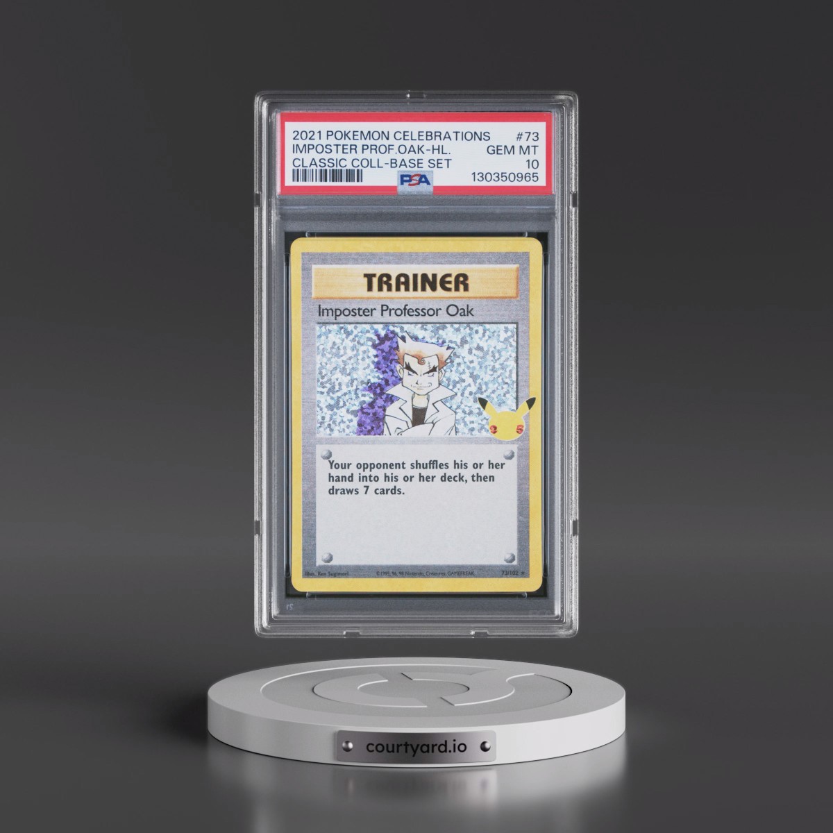 2021 Pokémon Celebrations Classic Collection #73 Imposter Professor Oak - Holo (PSA 10 GEM MINT)