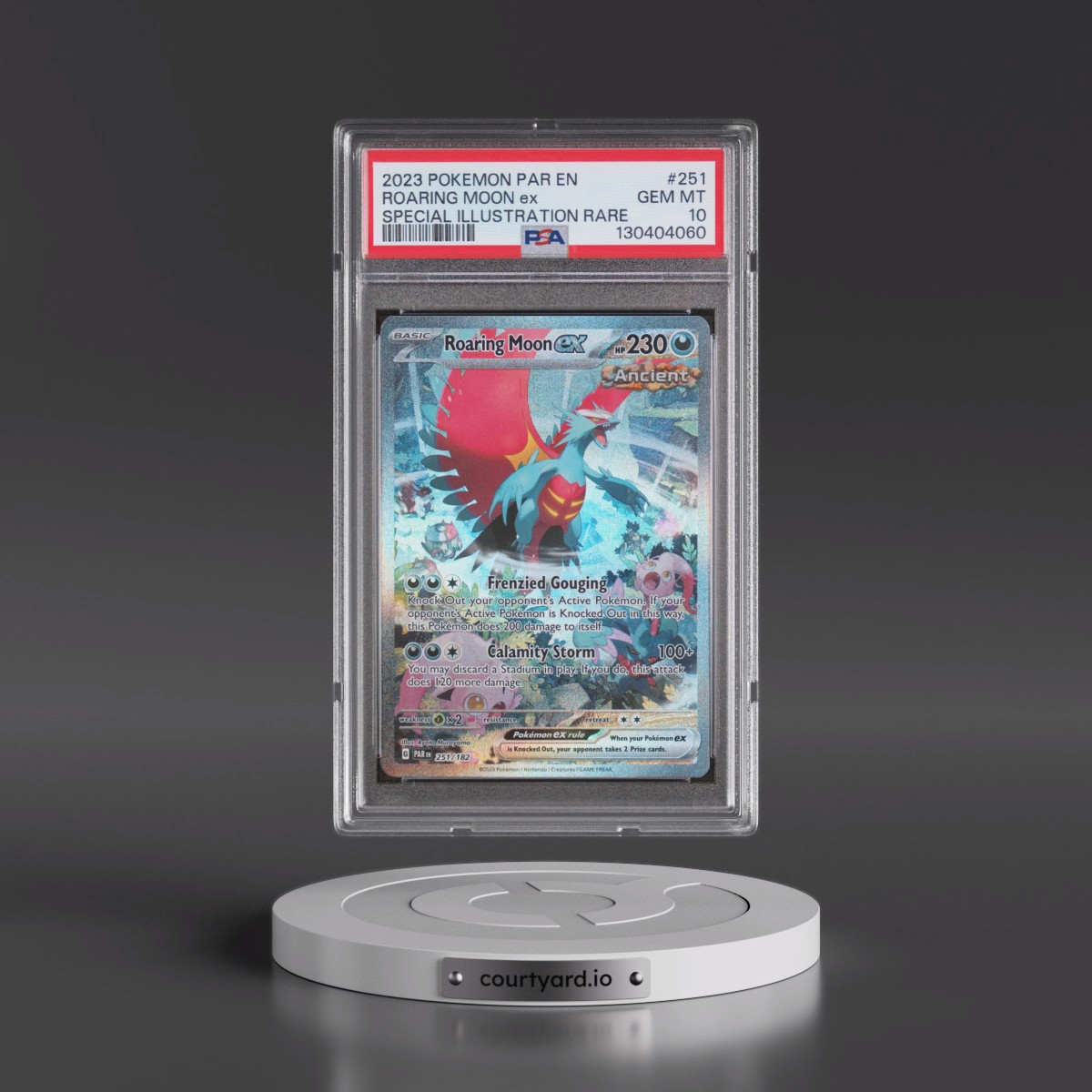 2023 Pokémon Par EN-Paradox Rift #251 Roaring Moon EX - Holo Special Illustration Rare (PSA 10 GEM MINT)
