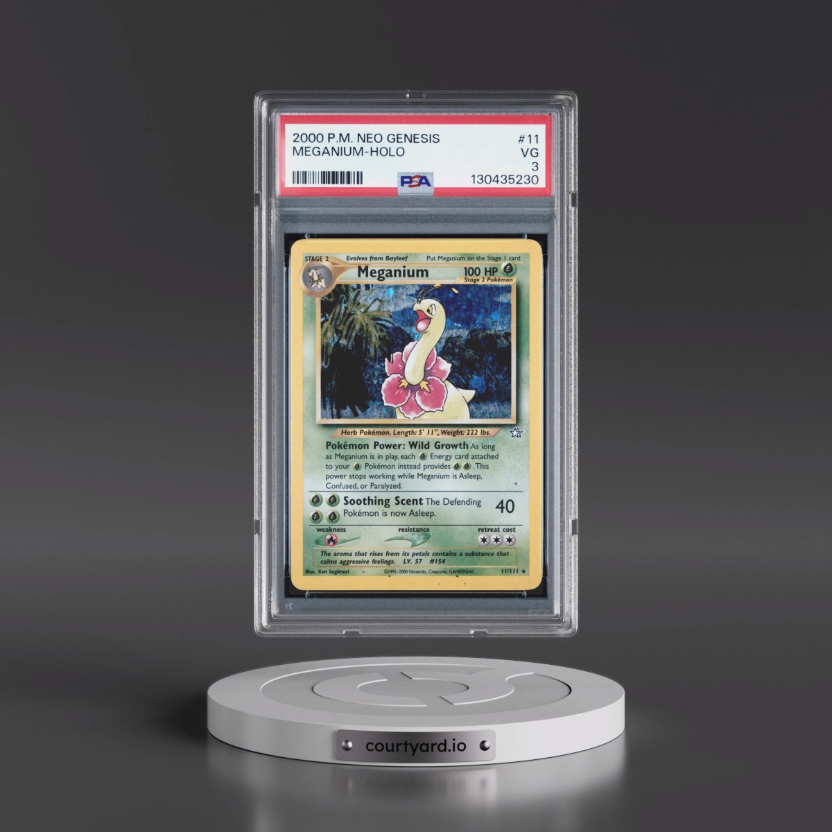 2000 Pokémon Neo Genesis #11 Meganium - Holo (PSA 3 VG)