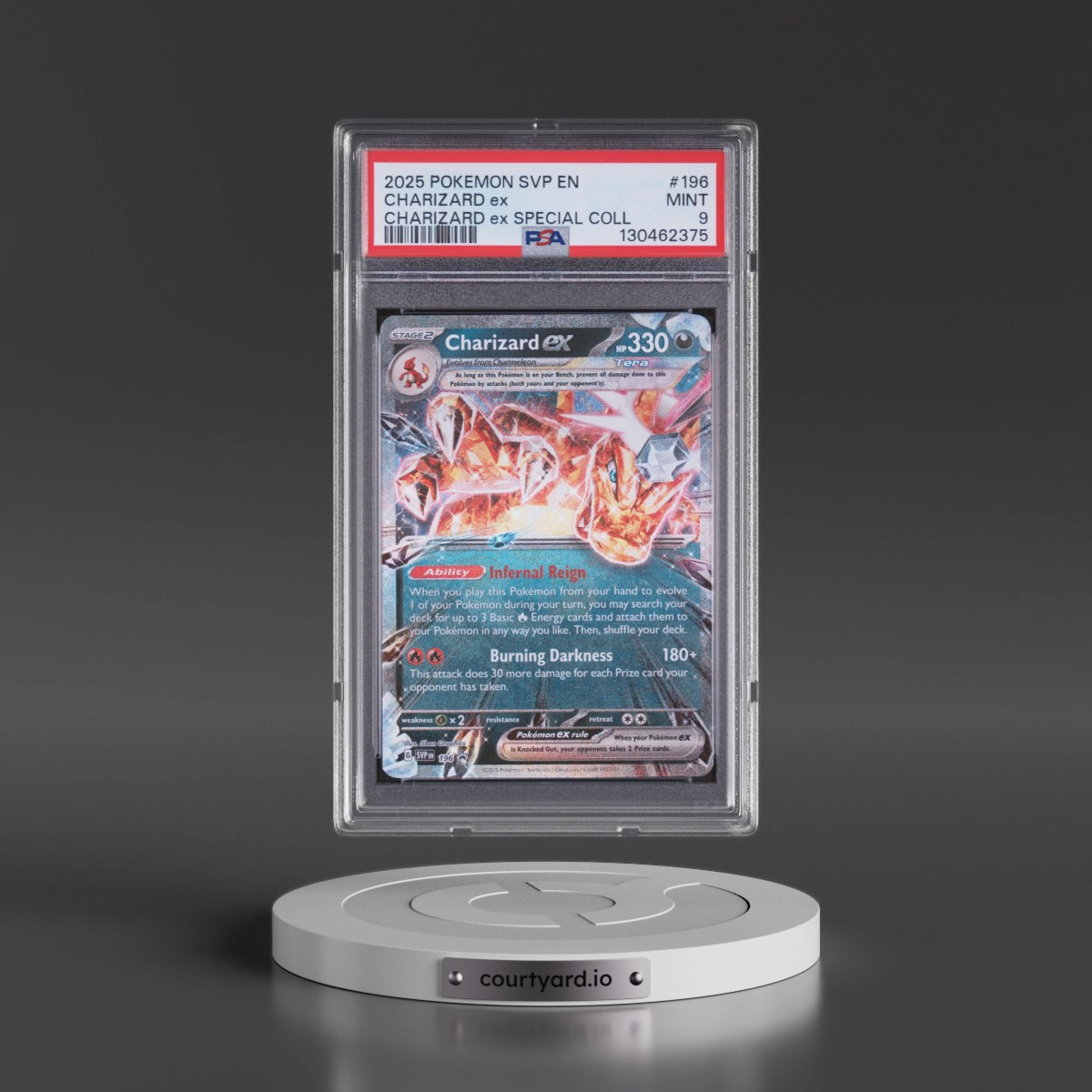 2025 Pokémon Svp EN-SV Black Star Promo #196 Charizard EX - Holo Charizard EX Special Collection (PSA 9 MINT)