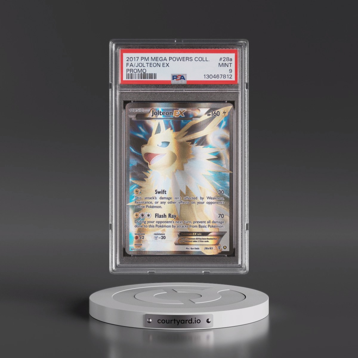 2017 Pokémon Mega Powers Collection Promo #28a Jolteon EX - Holo Full Art (PSA 9 MINT)