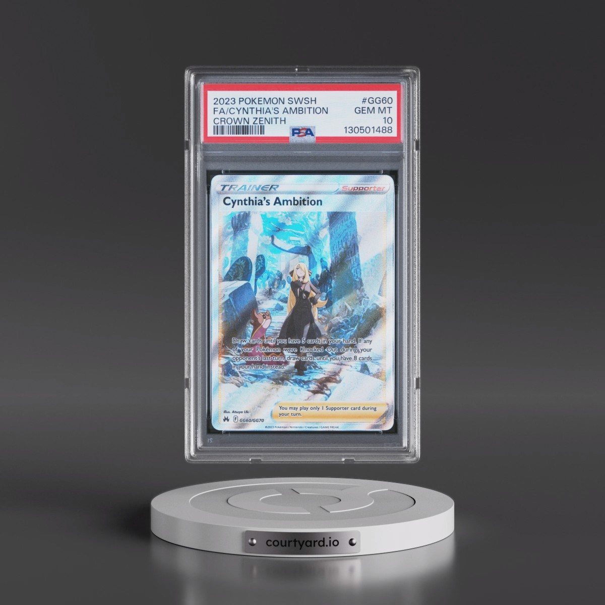 2023 Pokémon Sword and Shield Crown Zenith #GG60 Cynthia's Ambition - Full Art (PSA 10 GEM MINT)