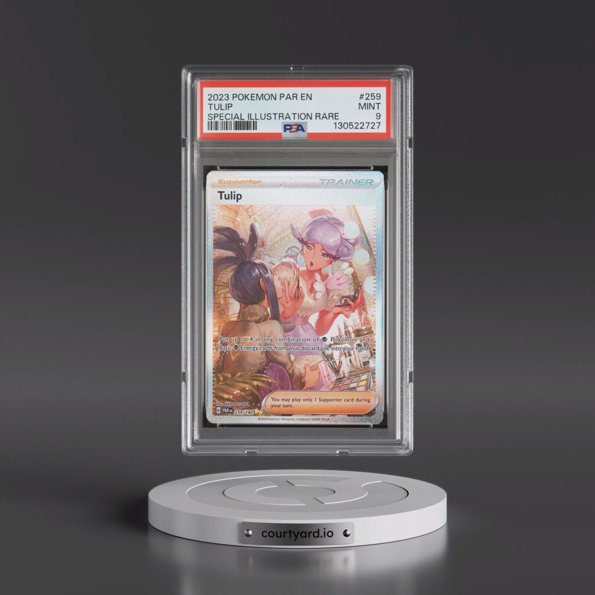 2023 Pokémon Par EN-Paradox Rift #259 Tulip - Special Illustration Rare (PSA 9 MINT)