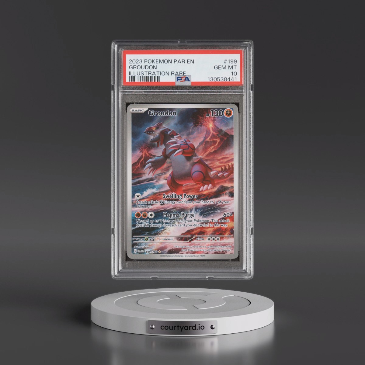 2023 Pokémon Par EN-Paradox Rift #199 Groudon - Illustration Rare (PSA 10 GEM MINT)