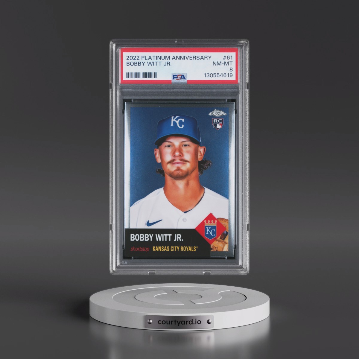 2022 Topps Chrome Platinum Anniversary Bobby Witt Jr. #61 PSA 8