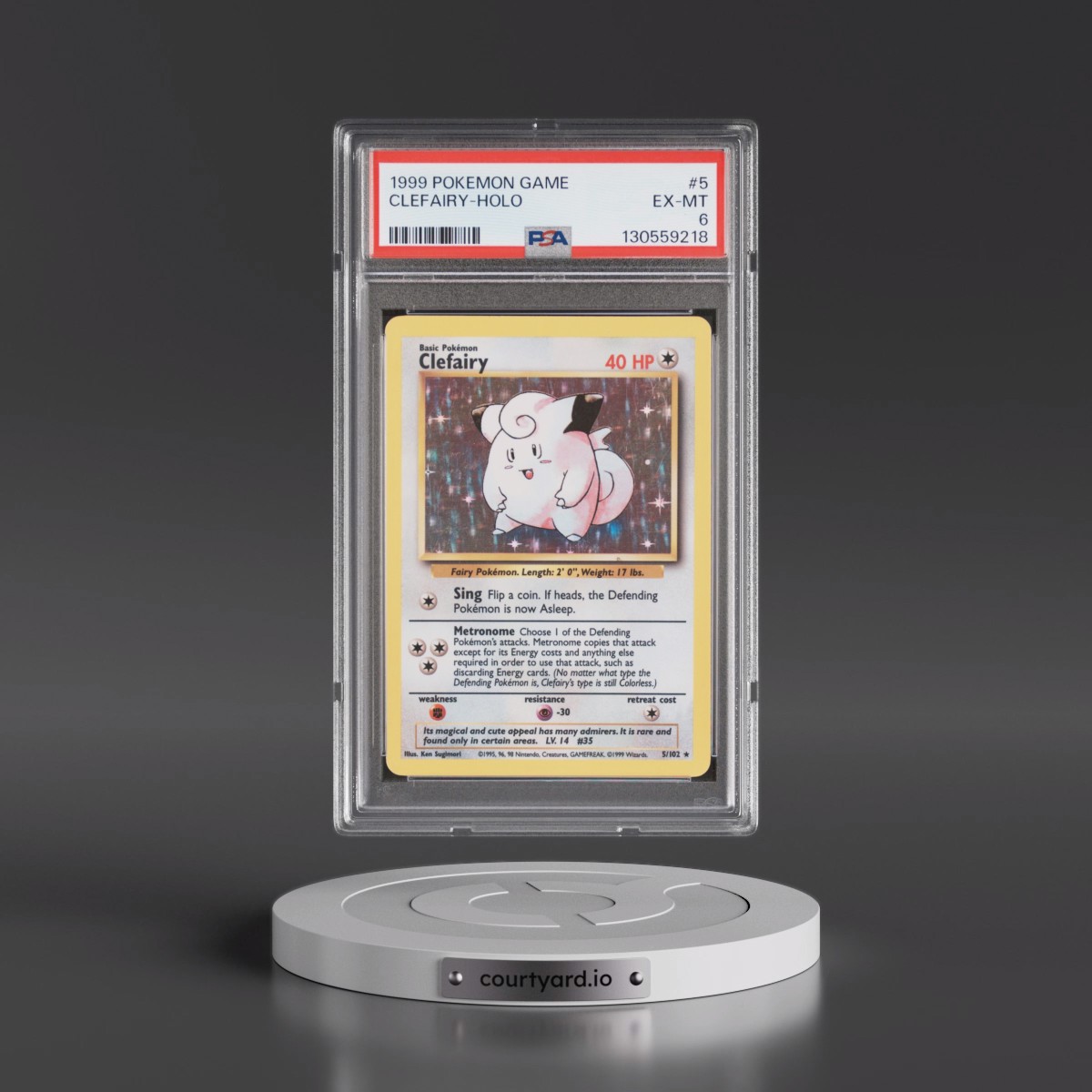 1999 Pokémon Game #5 Clefairy - Holo (PSA 6 EX-MT)