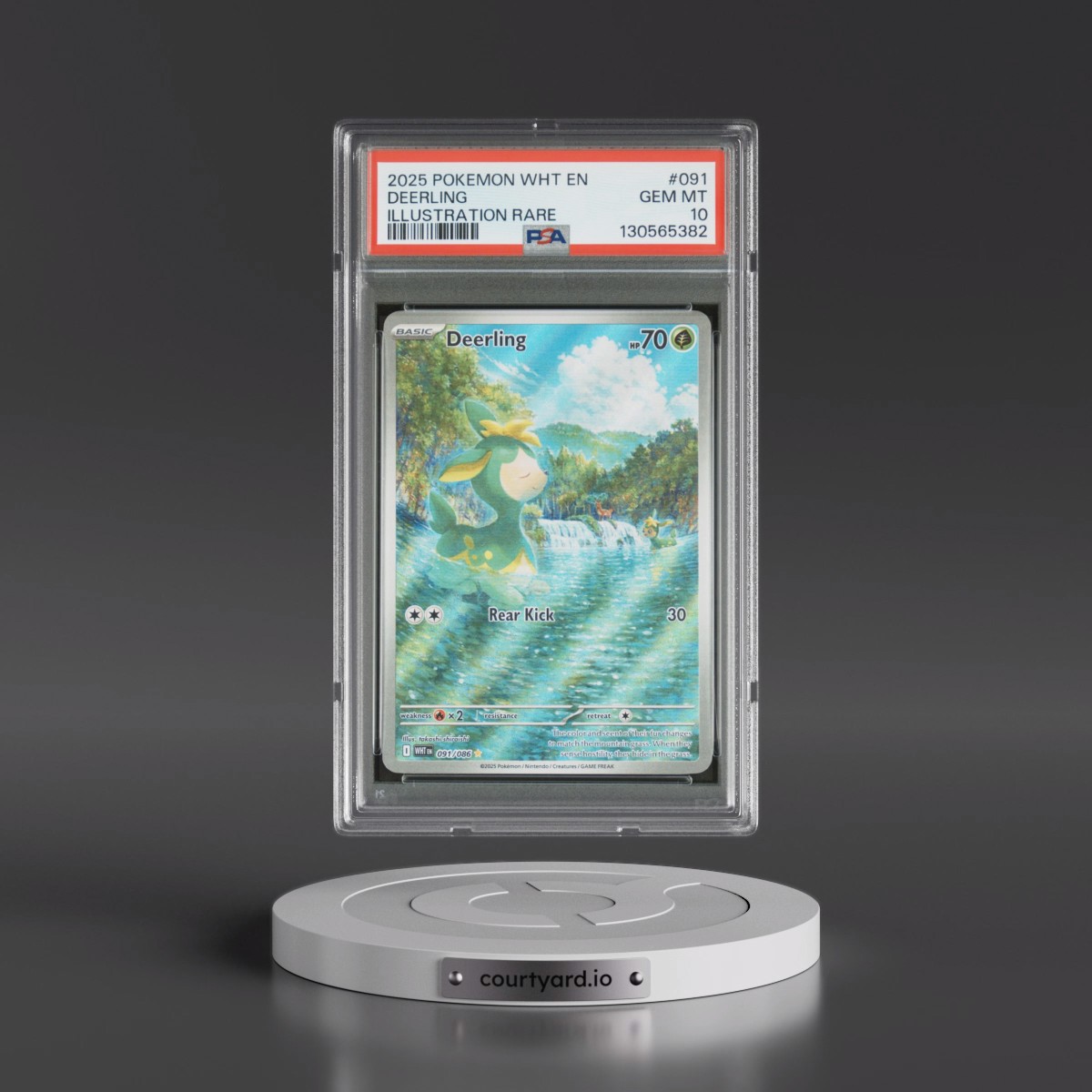 2025 Pokémon Wht EN-White Flare #091 Deerling - Illustration Rare (PSA 10 GEM MINT)