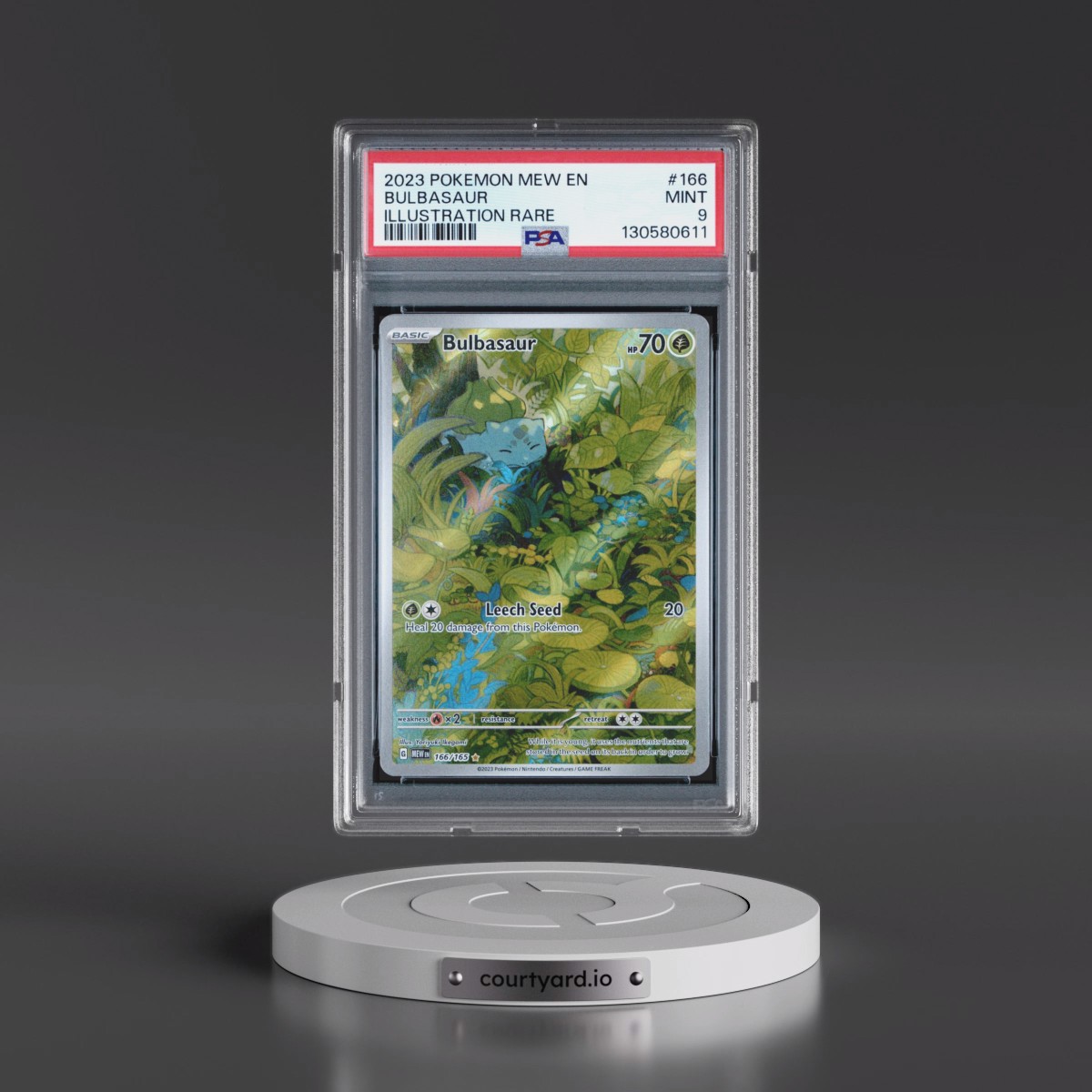2023 Pokémon Mew EN-151 #166 Bulbasaur - Illustration Rare (PSA 9 MINT)