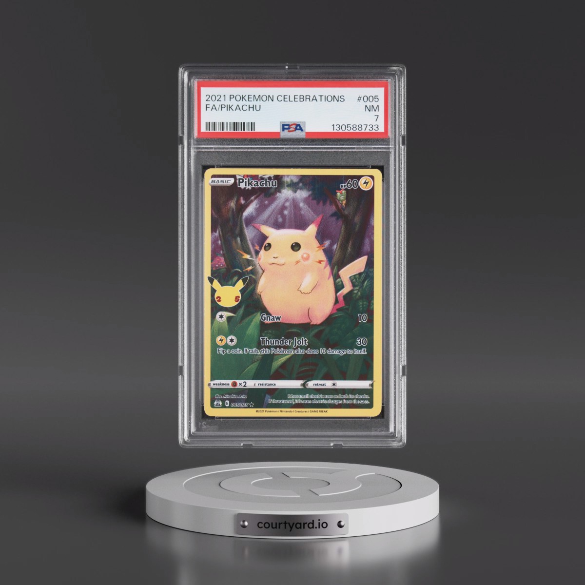 2021 Pokémon Celebrations #005 Pikachu - Full Art (PSA 7 NM)