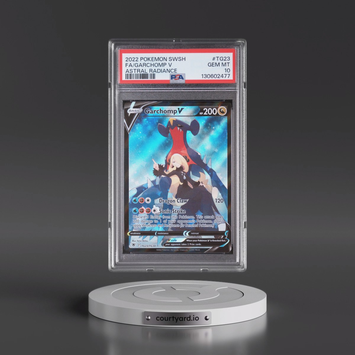 2022 Pokémon Sword & Shield Astral Radiance #TG23 Garchomp V - Holo Full Art (PSA 10 GEM MINT)
