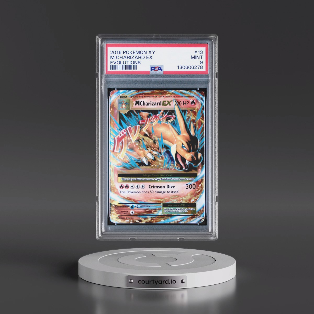 2016 Pokémon XY Evolutions #13 M Charizard EX - Holo (PSA 9 MINT)