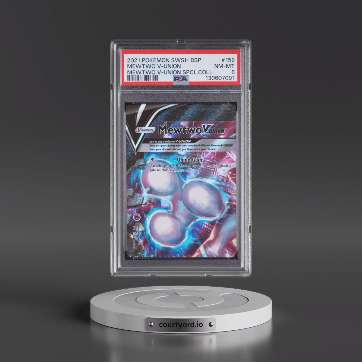 2021 Pokémon Swsh Black Star Promo #159 Mewtwo V-Union - Mewtwo V-Union Special Collection (PSA 8 NM-MT)