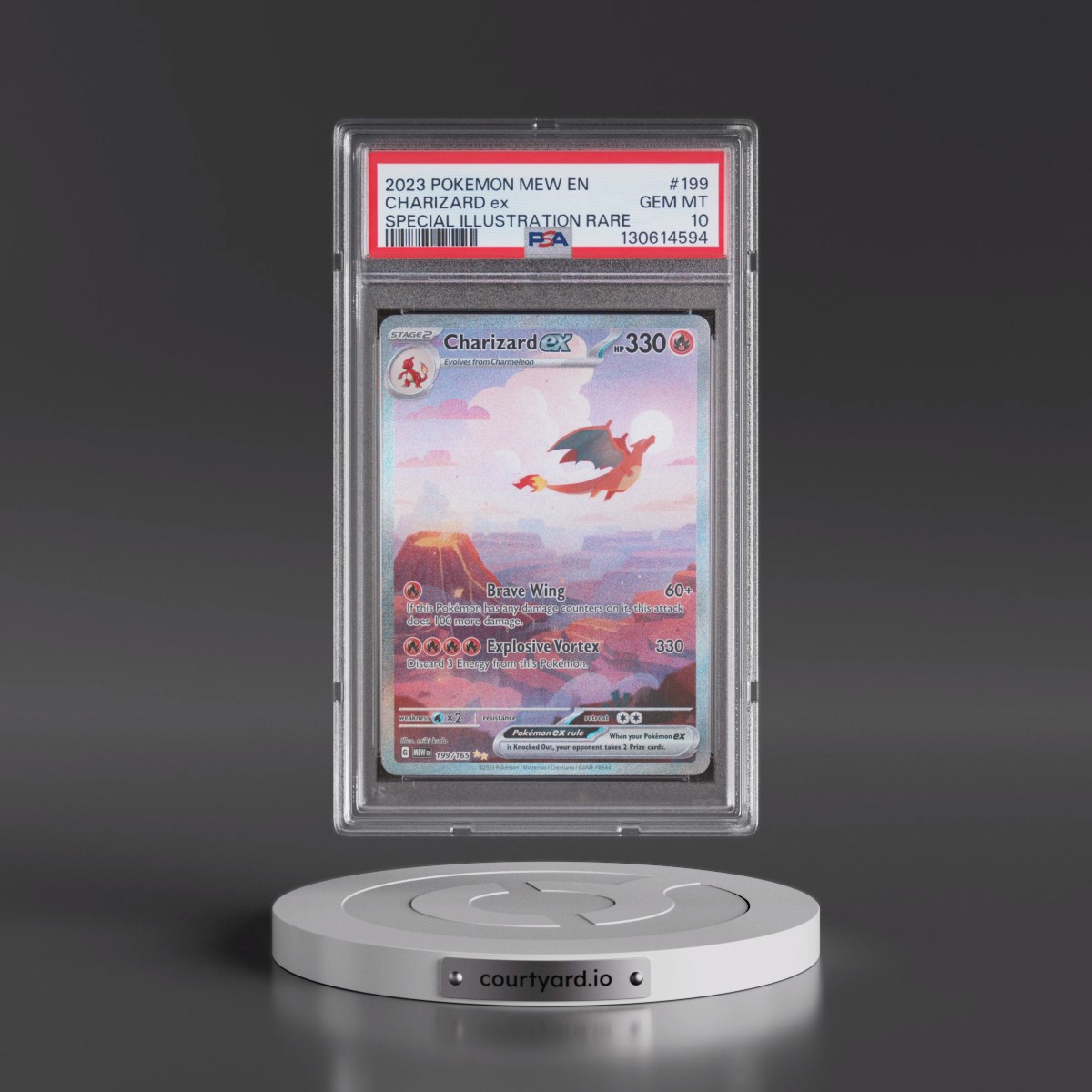 2023 Pokémon Mew EN-151 #199 Charizard EX - Holo Special Illustration Rare (PSA 10 GEM MINT) - Photo