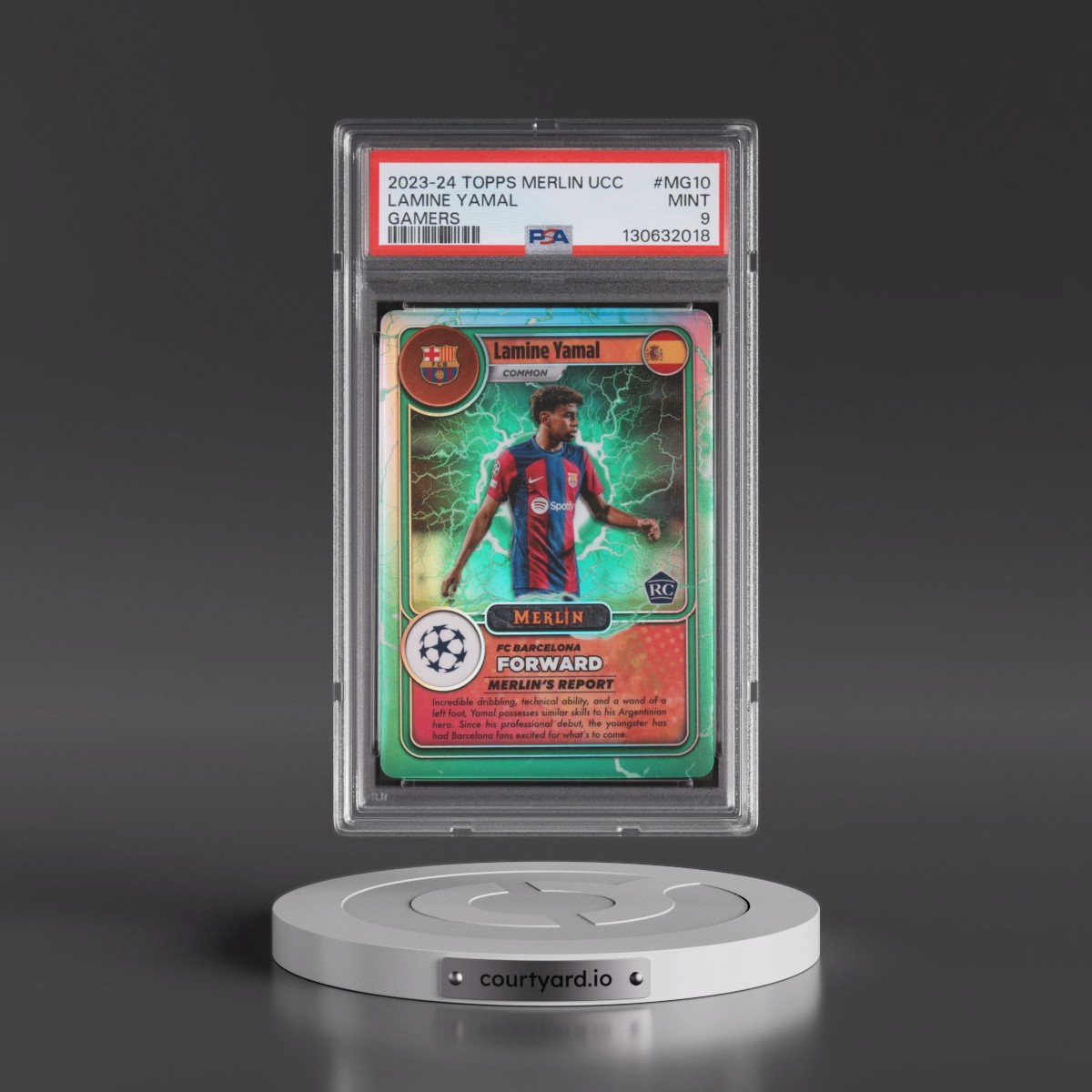 2023-24 Topps Merlin UEFA Club Competitions Merlin's Gamers #MG10 Lamine Yamal (PSA 9 MINT)