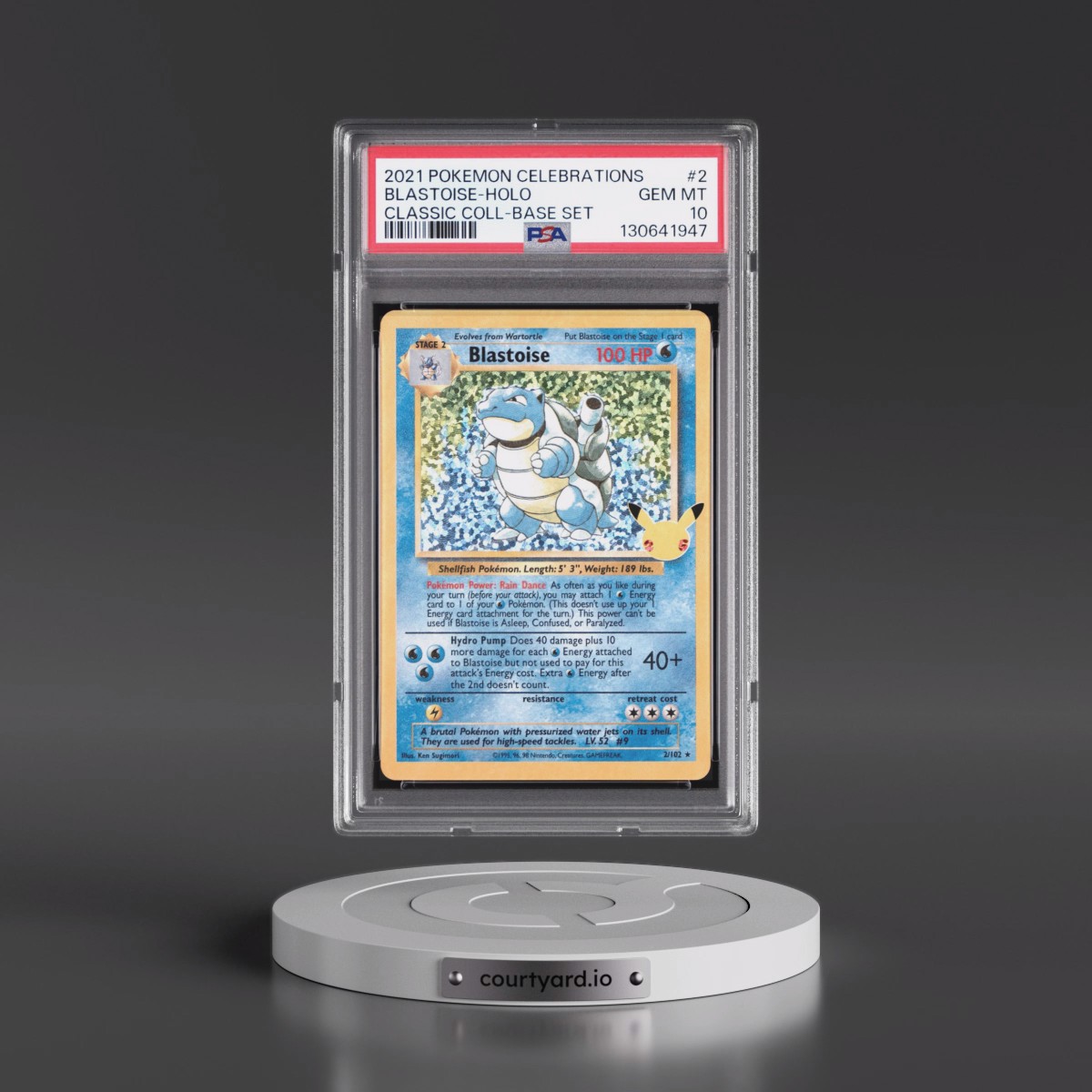 2021 Pokémon Celebrations Classic Collection #2 Blastoise - Holo (PSA 10 GEM MINT)