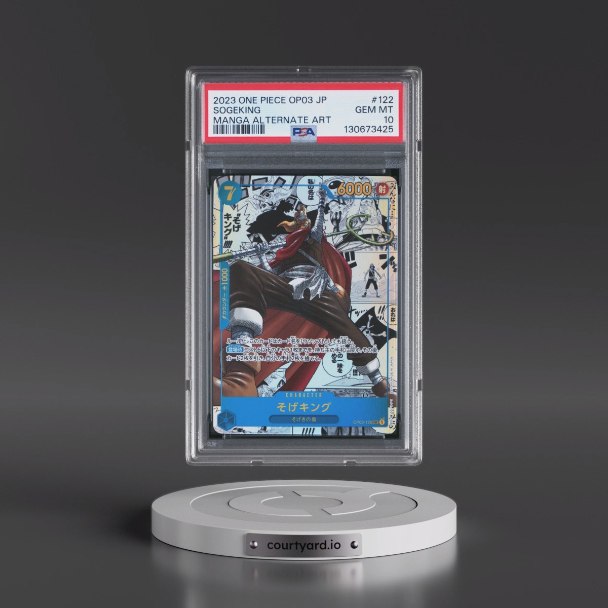 2023 One Piece Japanese OP03-Pillars of Strength #122 Sogeking - Manga Alternate Art (PSA 10 GEM MINT)