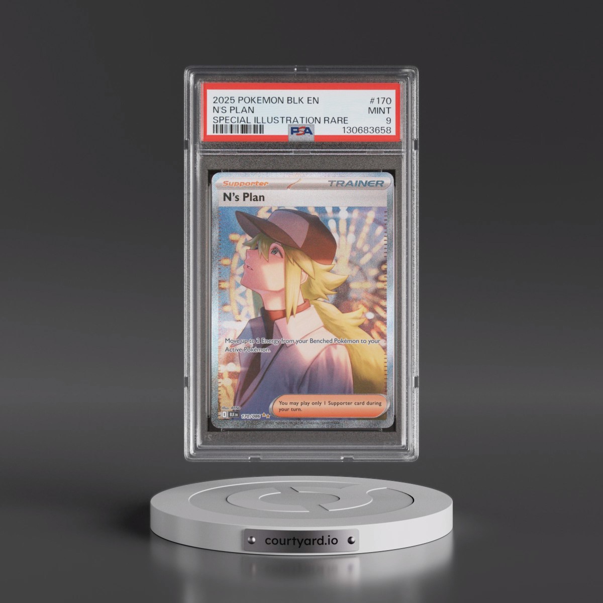 2025 Pokémon Blk EN-Black Bolt #170 N's Plan - Special Illustration Rare (PSA 9 MINT)