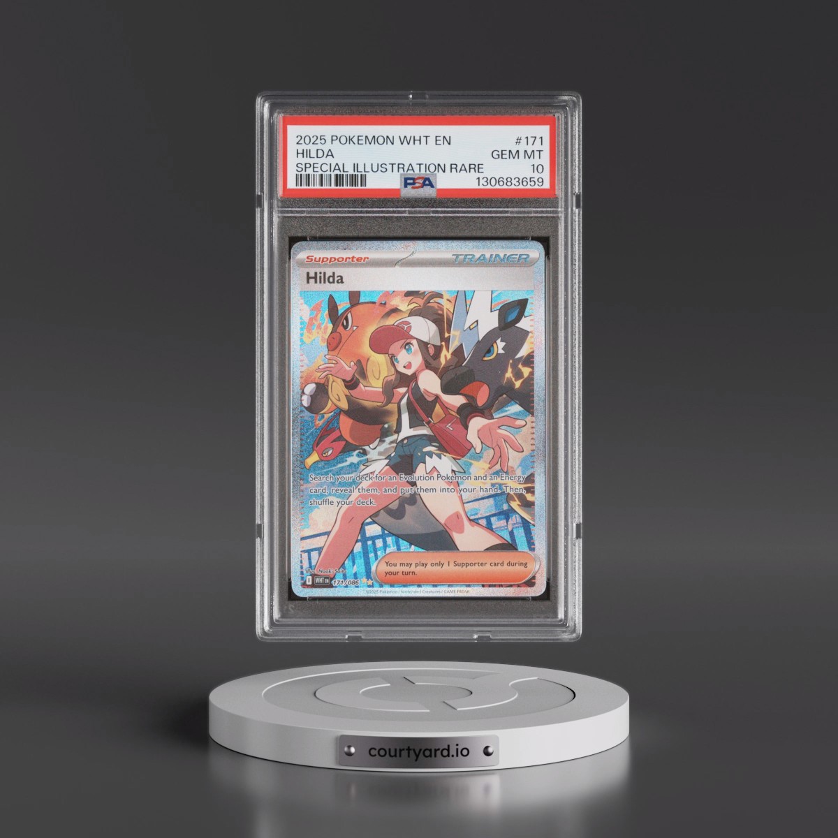 2025 Pokémon Wht EN-White Flare #171 Hilda - Special Illustration Rare (PSA 10 GEM MINT)