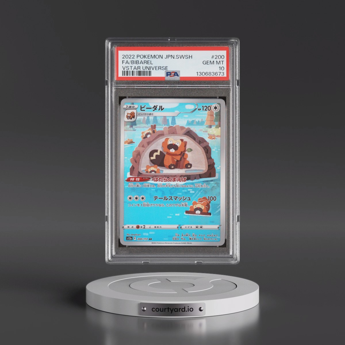 2022 Pokémon Sword & Shield Vstar Universe #200 Bibarel - Full Art (PSA 10 GEM MINT)