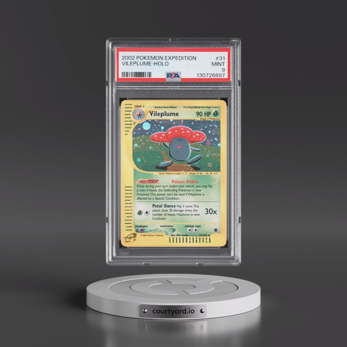 2002 Pokémon Expedition #31 Vileplume - Holo (PSA 9 MINT)
