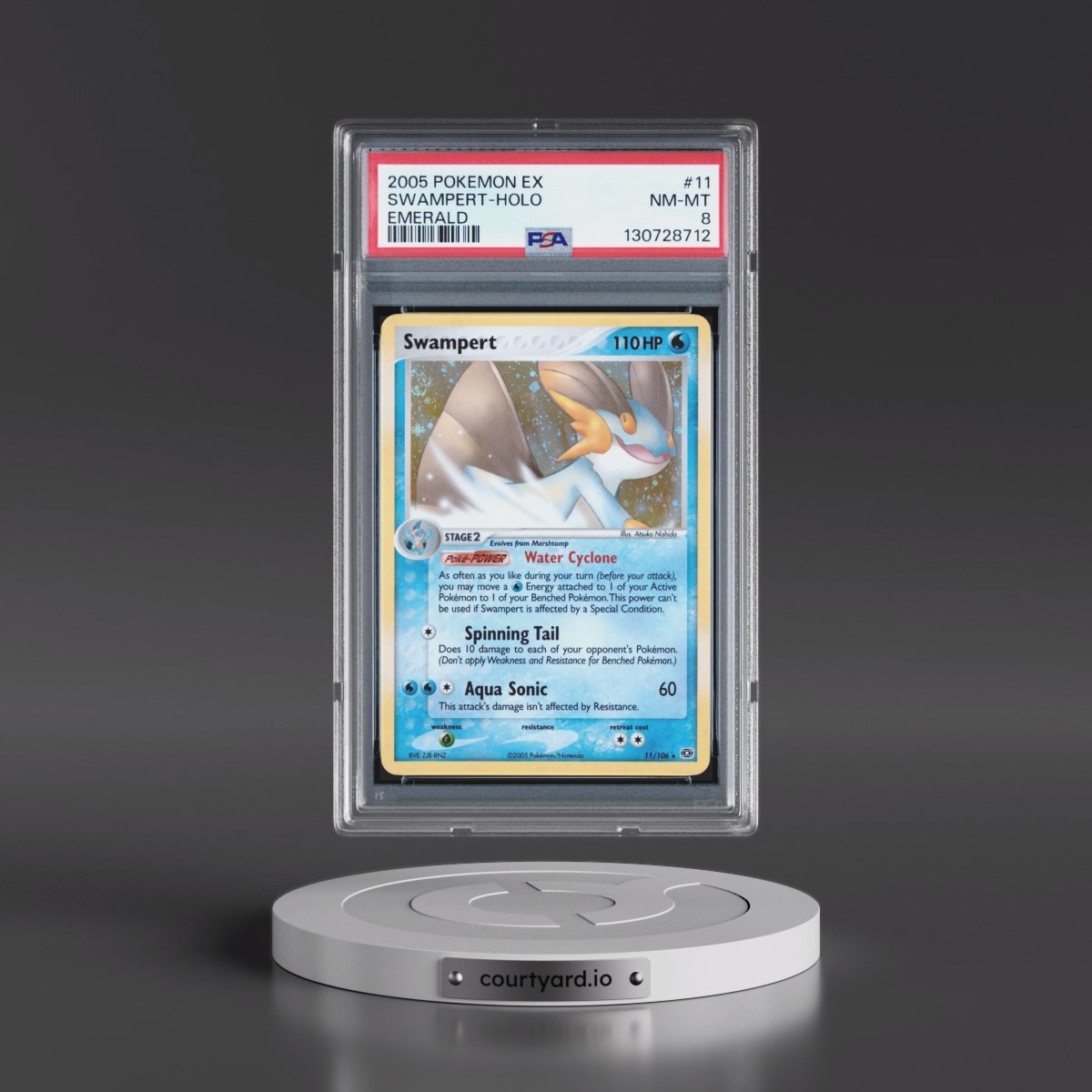 2005 Pokémon EX Emerald #11 Swampert - Holo (PSA 8 NM-MT)