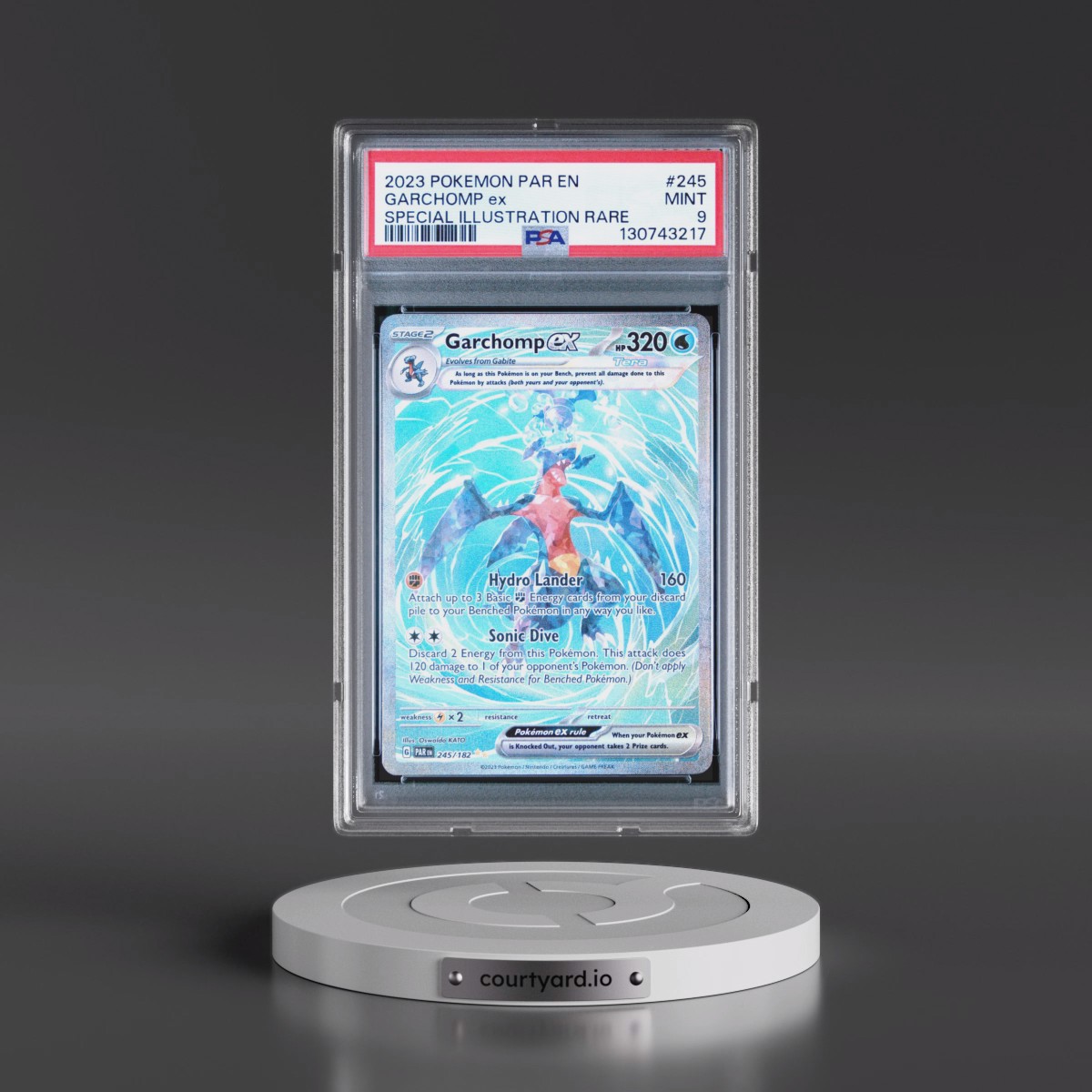 2023 Pokémon Par EN-Paradox Rift #245 Garchomp EX - Holo Special Illustration Rare (PSA 9 MINT)