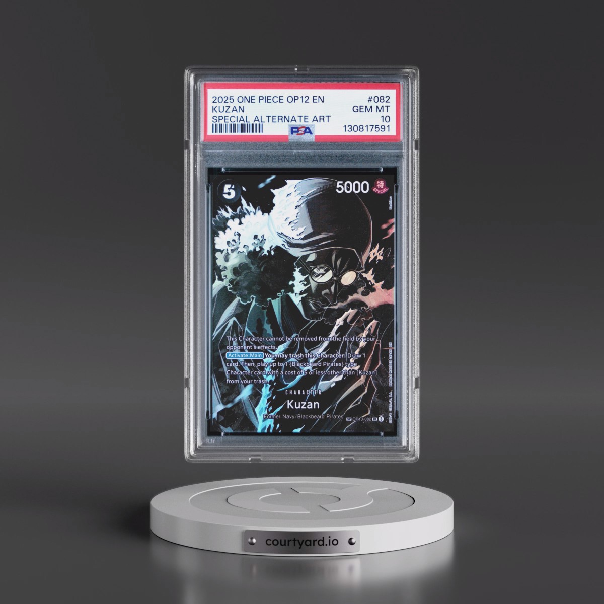 2025 One Piece OP12-Legacy of the Master #082 Kuzan - Special Alternate Art (PSA 10 GEM MINT)