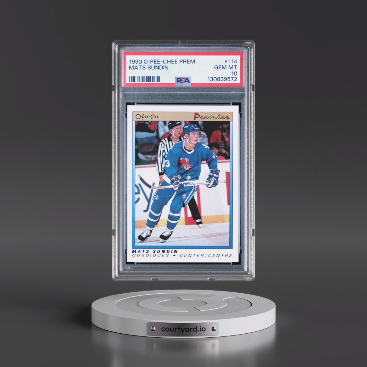 1990 O-Pee-Chee Premier #114 Mats Sundin (PSA 10 GEM MINT)