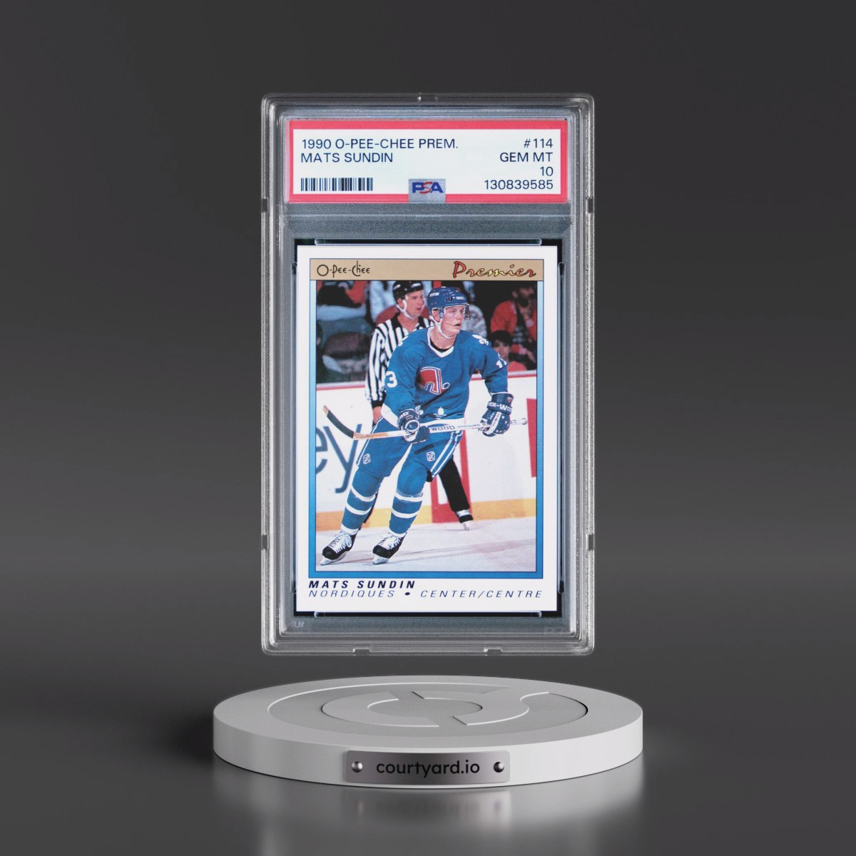 1990 O-Pee-Chee Premier #114 Mats Sundin (PSA 10 GEM MINT)