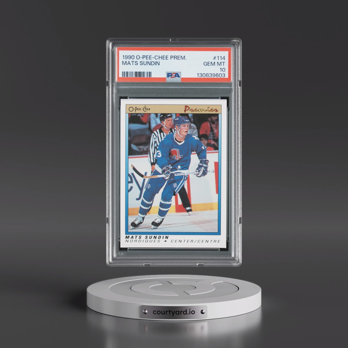 1990 O-Pee-Chee Premier #114 Mats Sundin (PSA 10 GEM MINT)