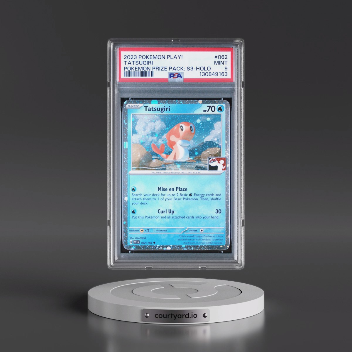 2023 Pokémon Play! Pokemon Prize Pack: Series 3 #062 Tatsugiri - Holo (PSA 9 MINT)