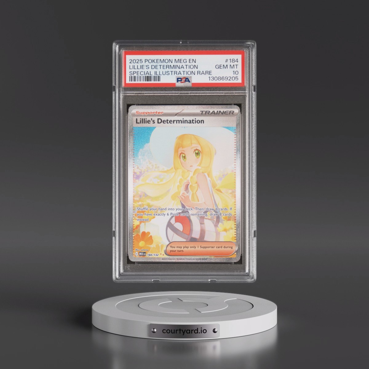 2025 Pokémon Meg EN-Mega Evolution #184 Lillie's Determination - Special Illustration Rare (PSA 10 GEM MINT)