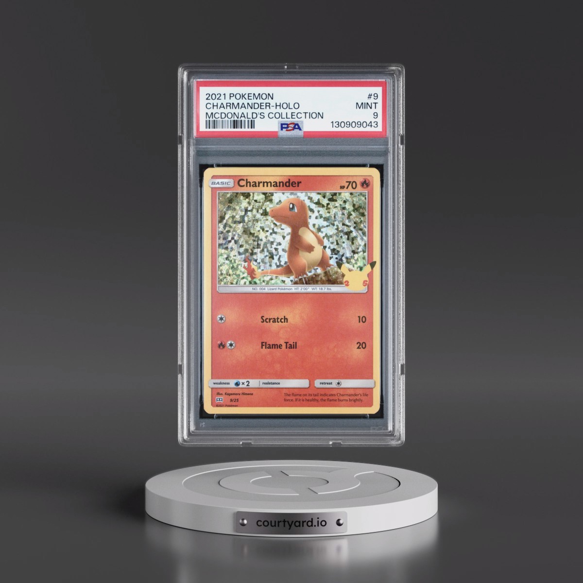 2021 Pokémon Mcdonald's Collection #9 Charmander - Holo (PSA 9 MINT)