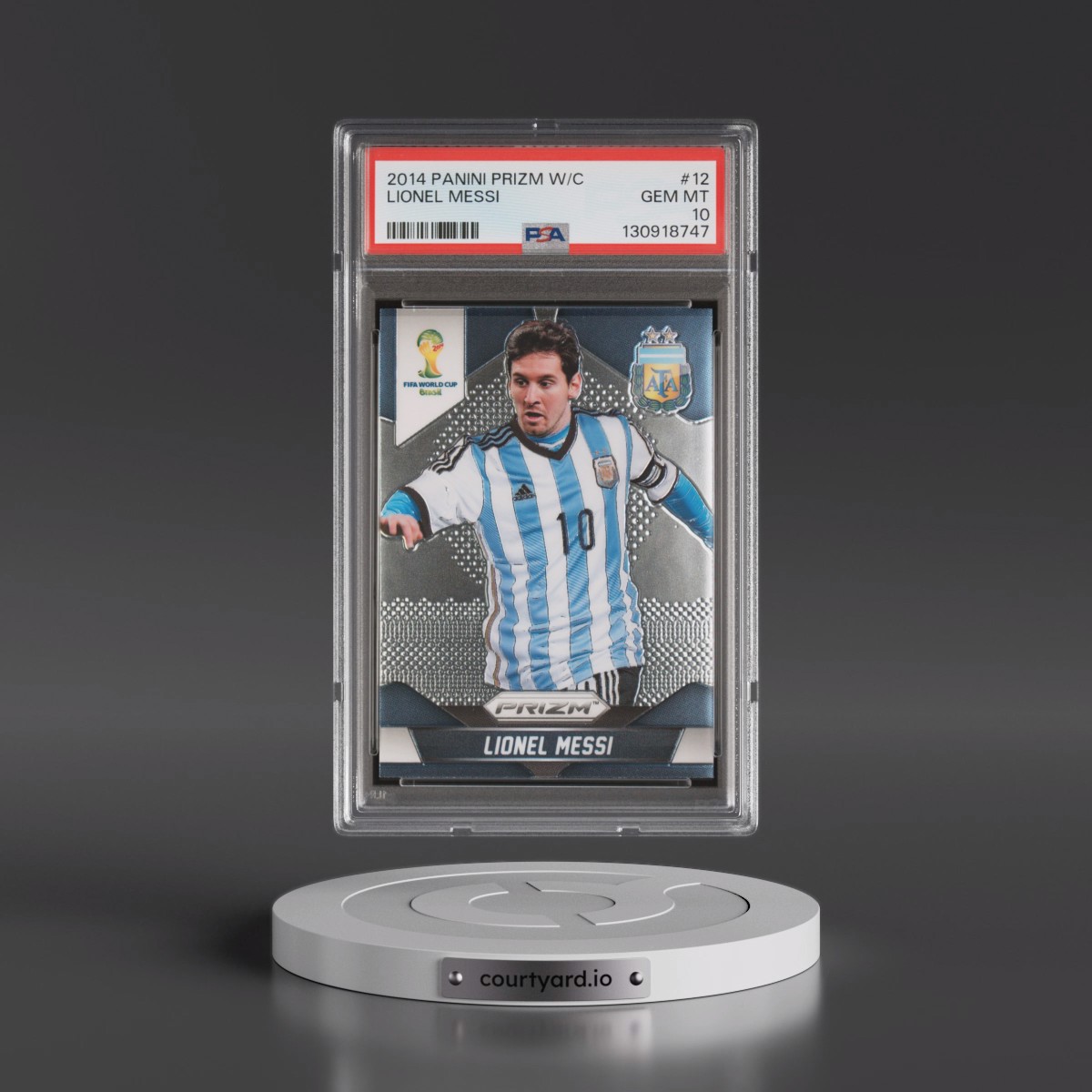 2014 Panini Prizm World Cup #12 Lionel Messi (PSA 10 GEM MINT)