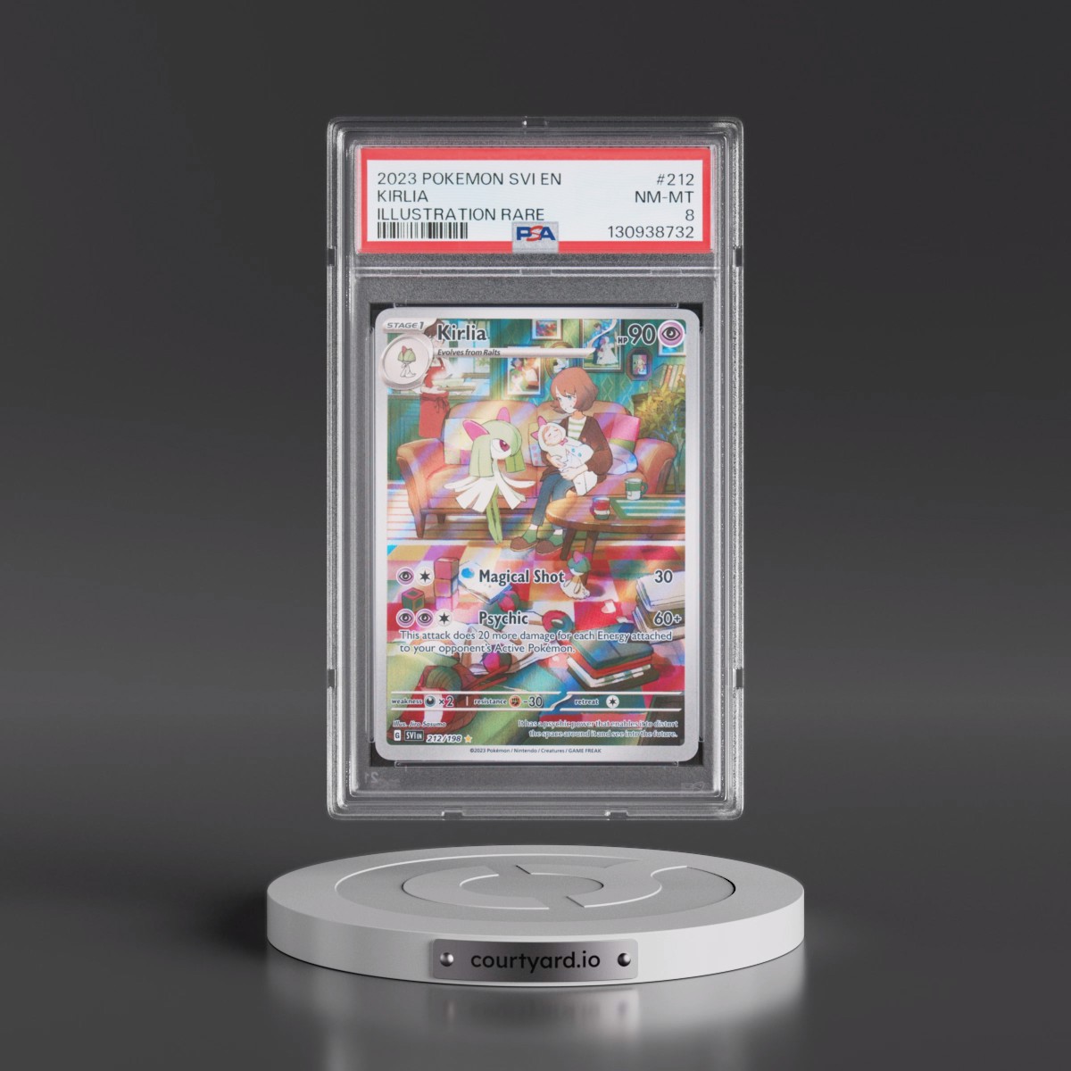 2023 Pokémon Svi EN-Scarlet & Violet #212 Kirlia - Illustration Rare (PSA 8 NM-MT)