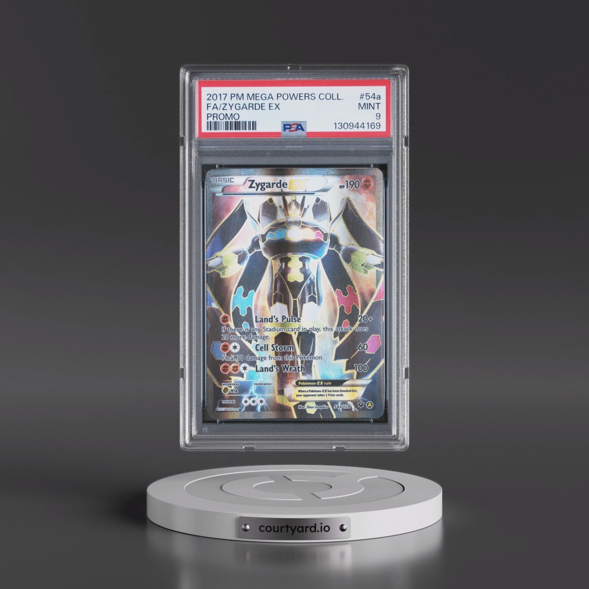 2017 Pokémon Mega Powers Collection Promo #54a Zygarde EX - Holo Full Art (PSA 9 MINT)