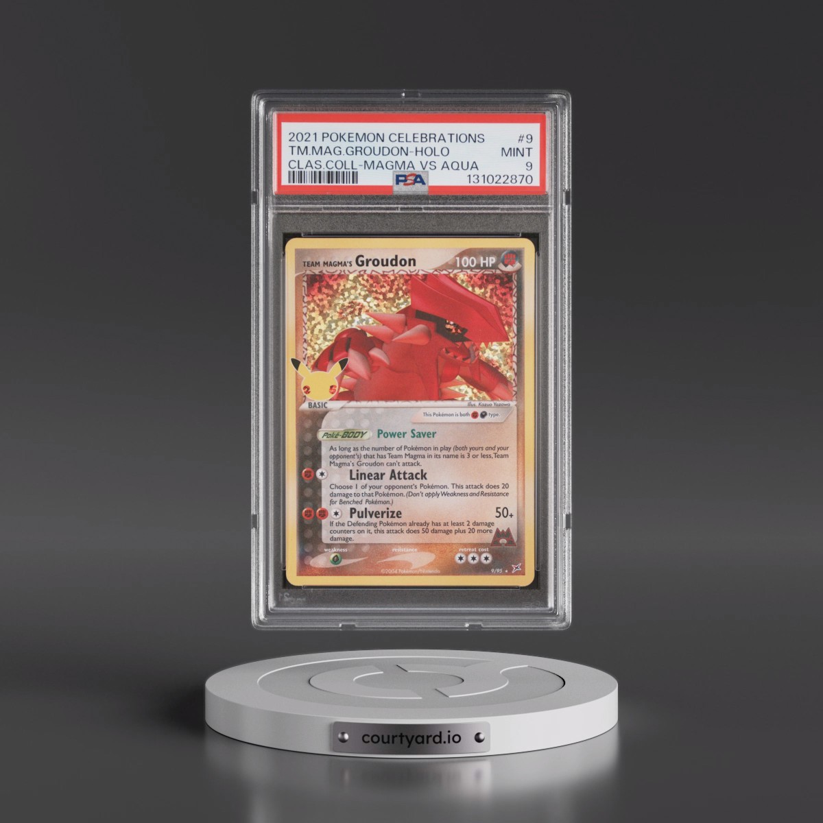 2021 Pokémon Celebrations Classic Collection #9 Team Magma's Groudon - Holo (PSA 9 MINT)