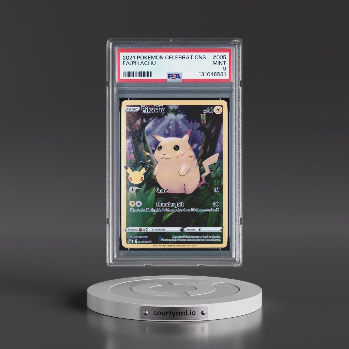 2021 Pokémon Celebrations #005 Pikachu - Full Art (PSA 9 MINT)