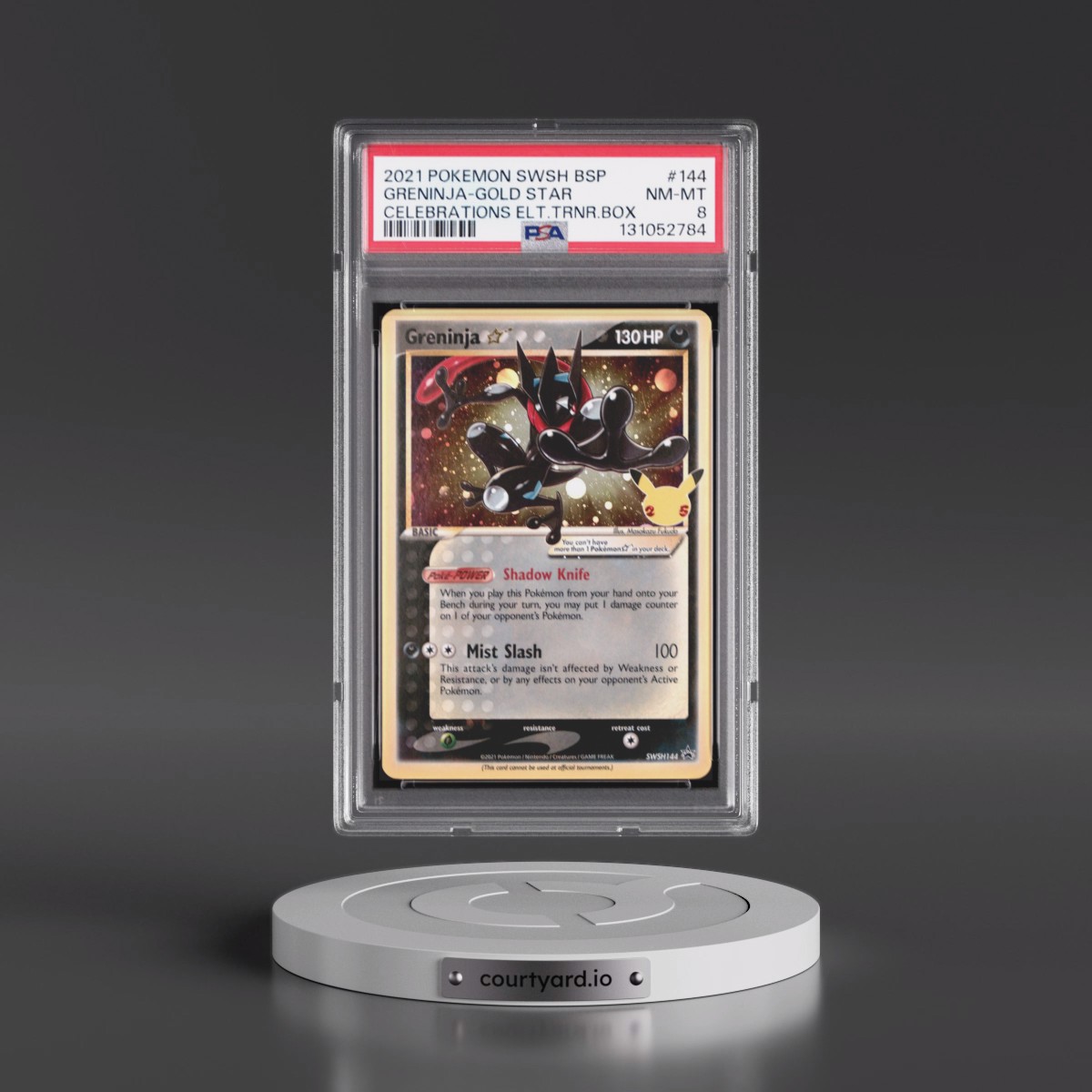 2021 Pokémon Swsh Black Star Promo #144 Greninja-Gold Star - Celebrations Elite Trainer Box (PSA 8 NM-MT)