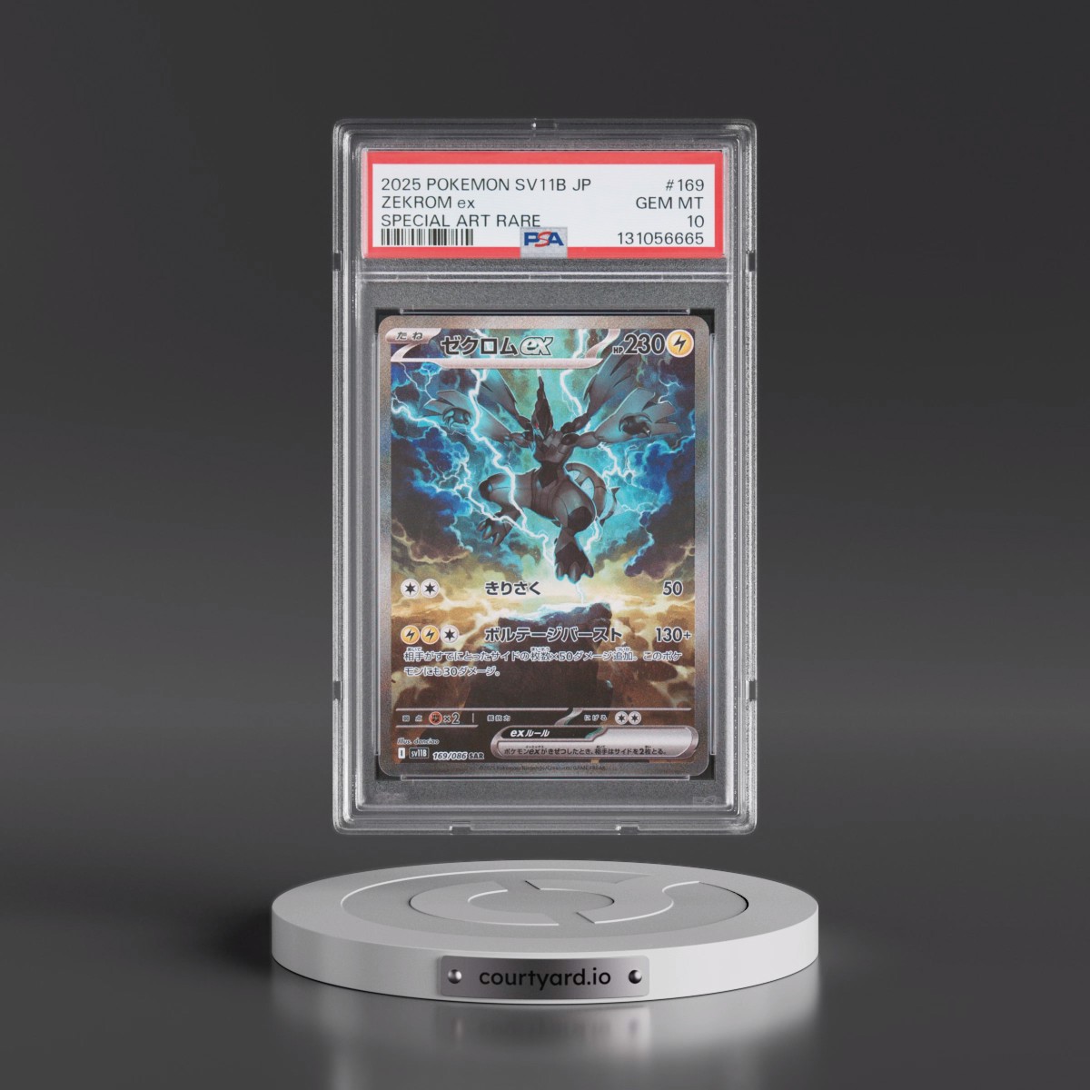 2025 Pokémon Sv11b-Black Bolt #169 Zekrom EX - Holo Special Art Rare (PSA 10 GEM MINT)