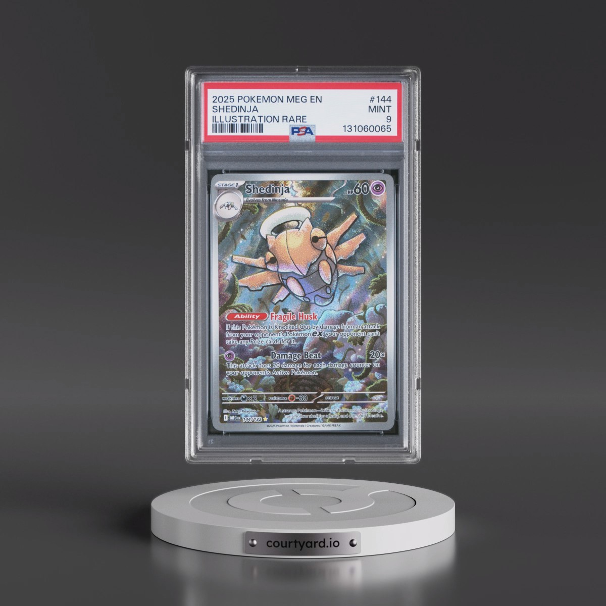 2025 Pokémon Meg EN-Mega Evolution #144 Shedinja - Illustration Rare (PSA 9 MINT)