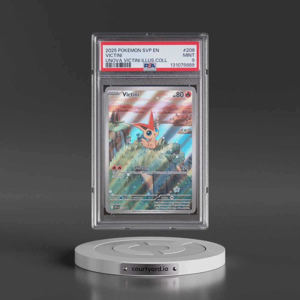 2025 Pokémon Svp EN-SV Black Star Promo #208 Victini - Unova Victini Illustration Collection (PSA 9 MINT)