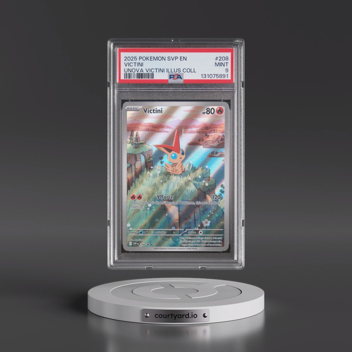 2025 Pokémon Svp EN-SV Black Star Promo #208 Victini - Unova Victini Illustration Collection (PSA 9 MINT)