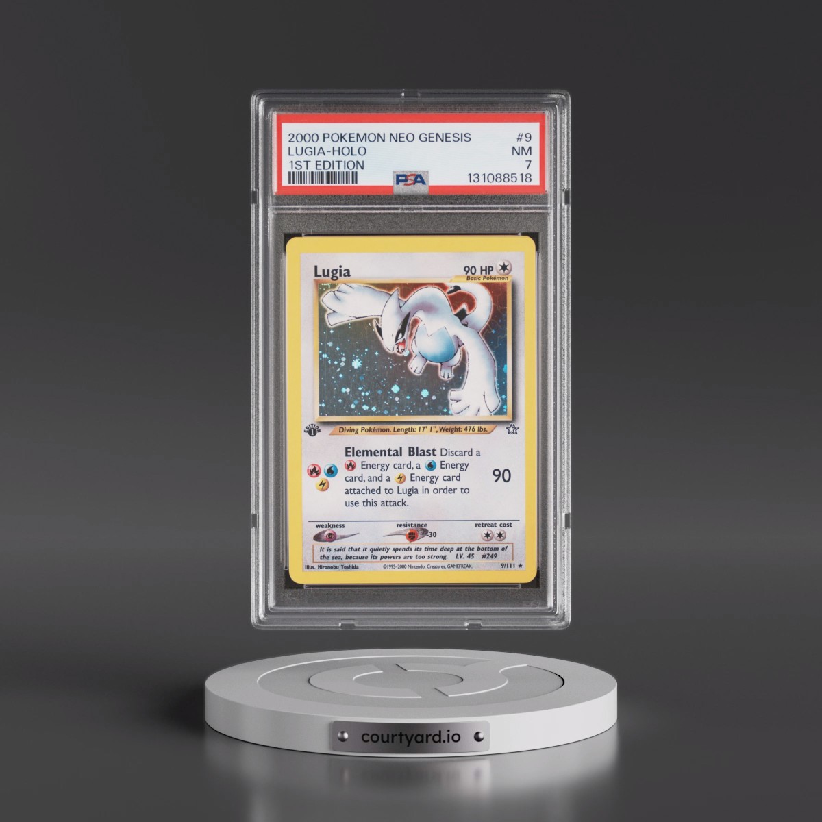 2000 Pokémon Neo Genesis #9 Lugia - 1st Edition Holo (PSA 7 NM)