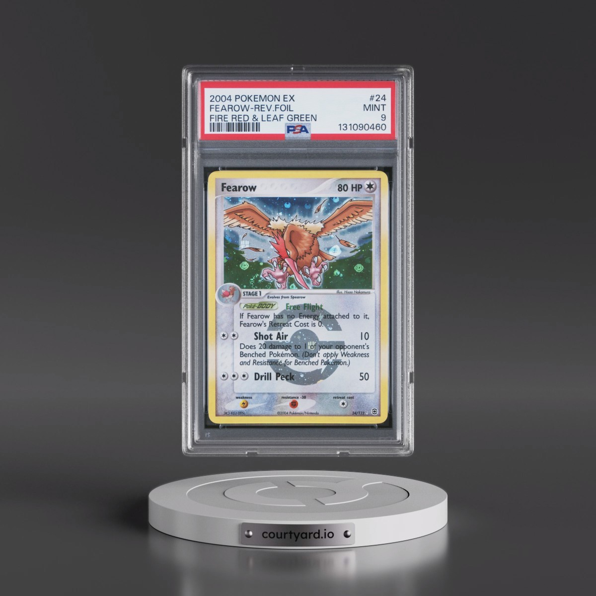 2004 Pokémon EX Fire Red & Leaf Green #24 Fearow - Reverse Foil (PSA 9 MINT)