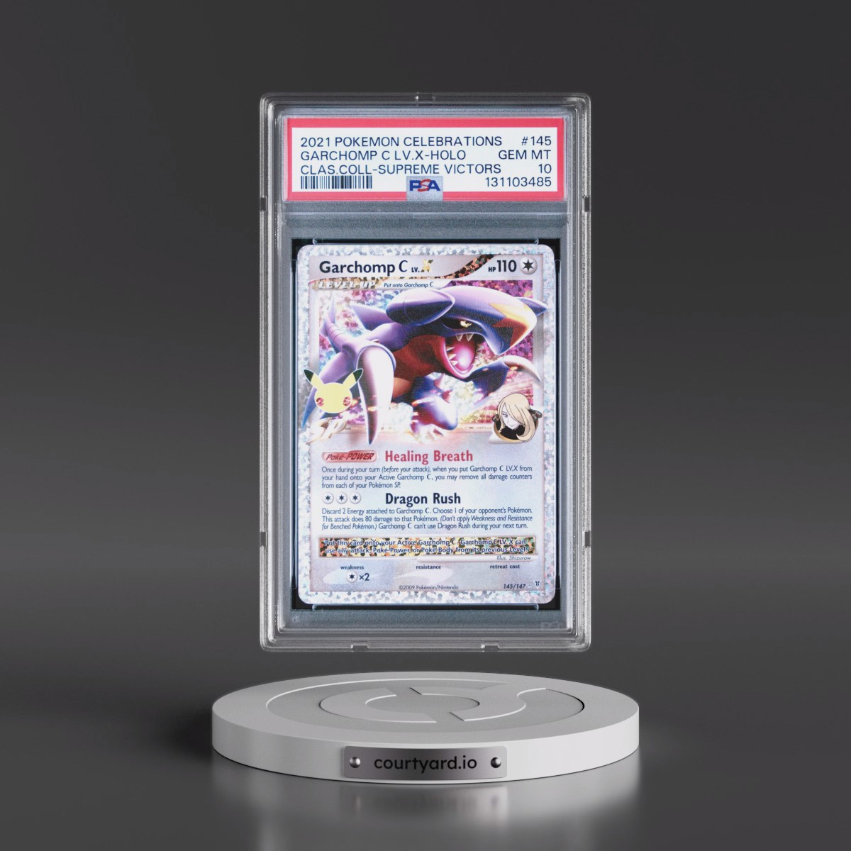 2021 Pokémon Celebrations Classic Collection #145 Garchomp C LV.X - Holo (PSA 10 GEM MINT)