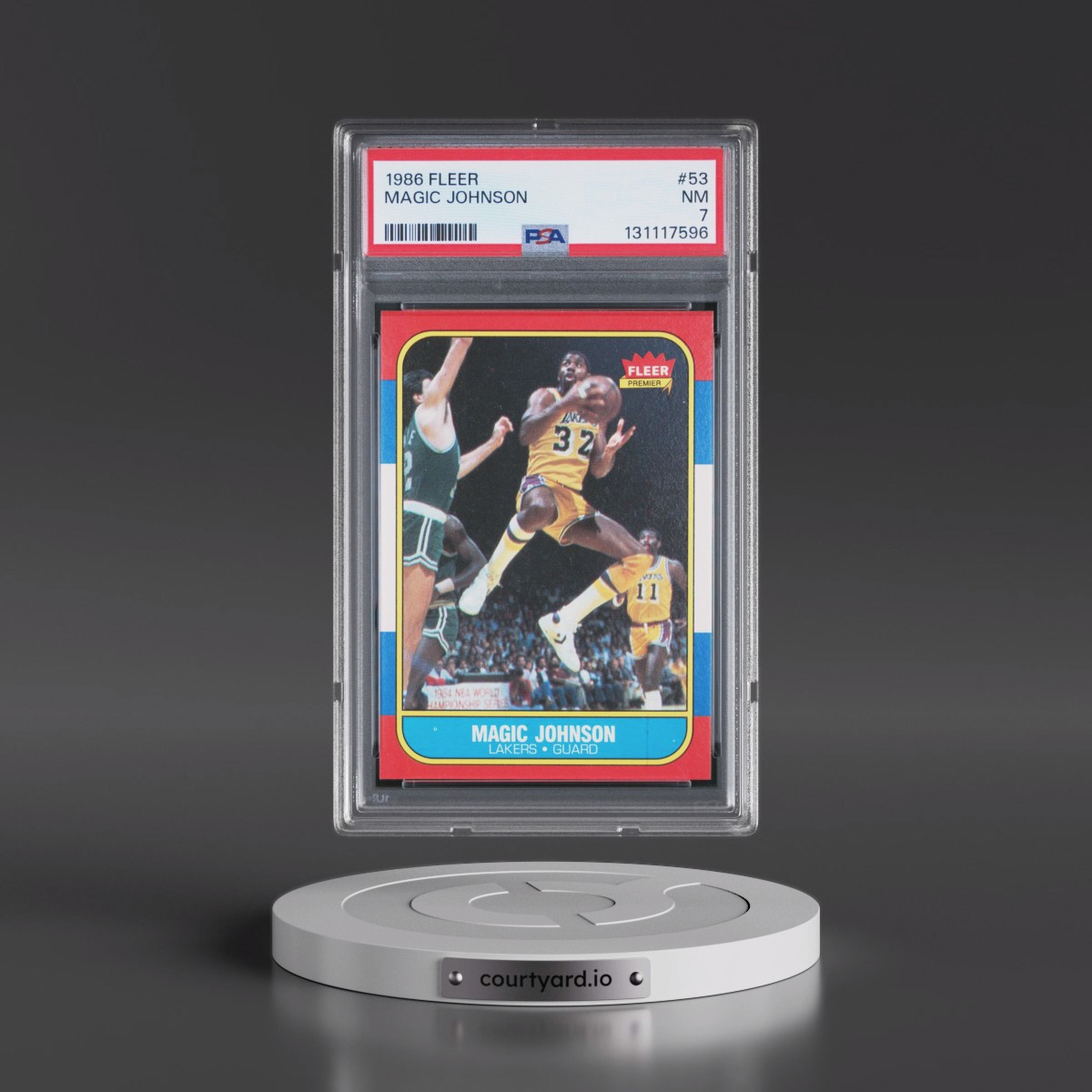 1986 Fleer #53 Magic Johnson (PSA 7 NM)