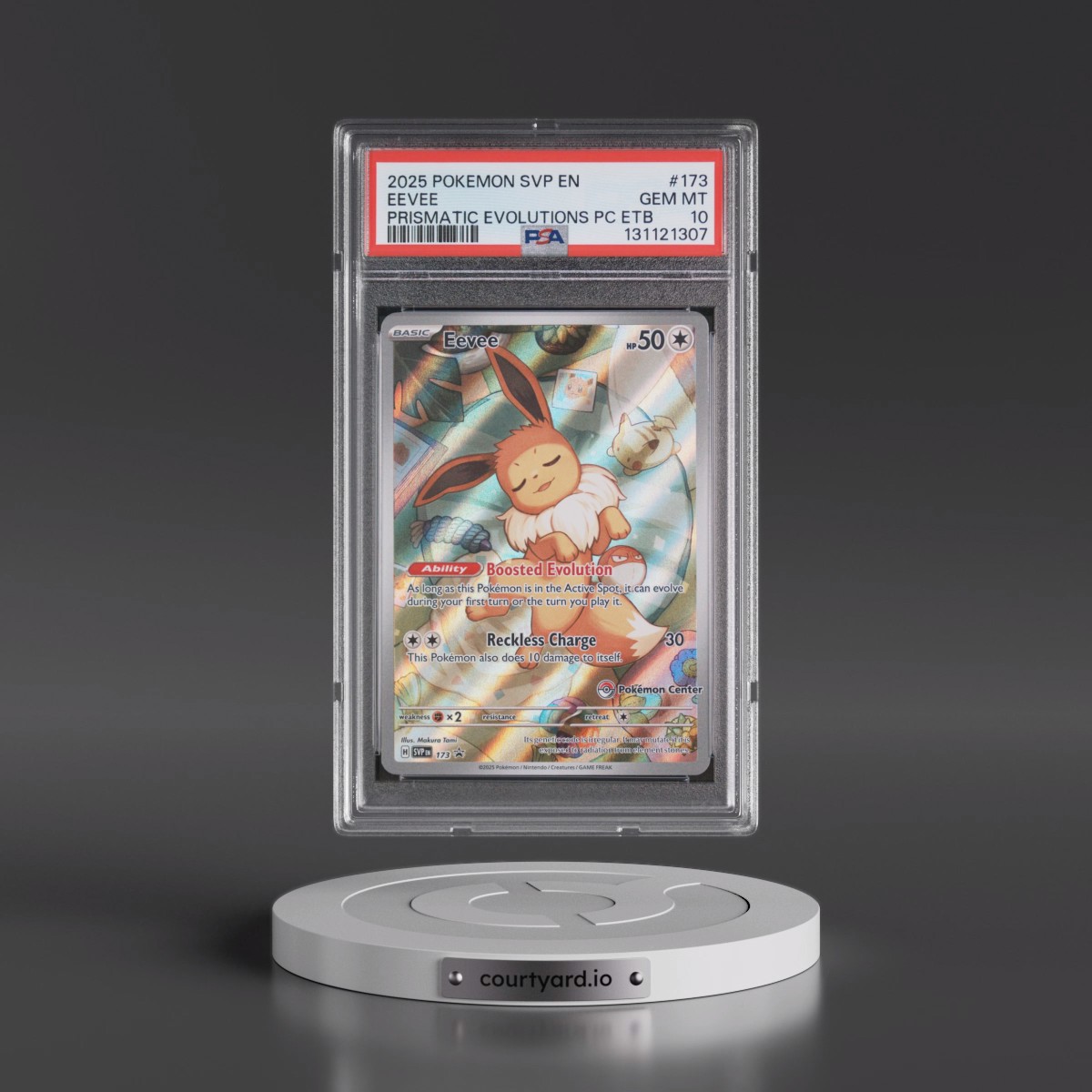 2025 Pokémon Svp EN-SV Black Star Promo #173 Eevee - Prismatic Evolutions Pokemon Center Elite Trainer Box (PSA 10 GEM MINT)