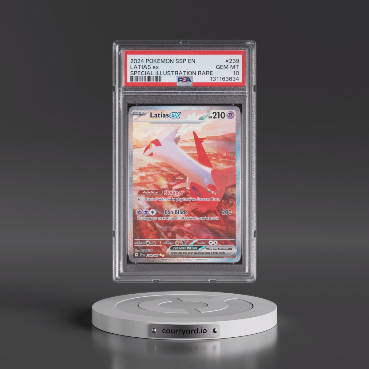 2024 Pokémon Ssp EN-Surging Sparks #239 Latias EX - Holo Special Illustration Rare (PSA 10 GEM MINT)