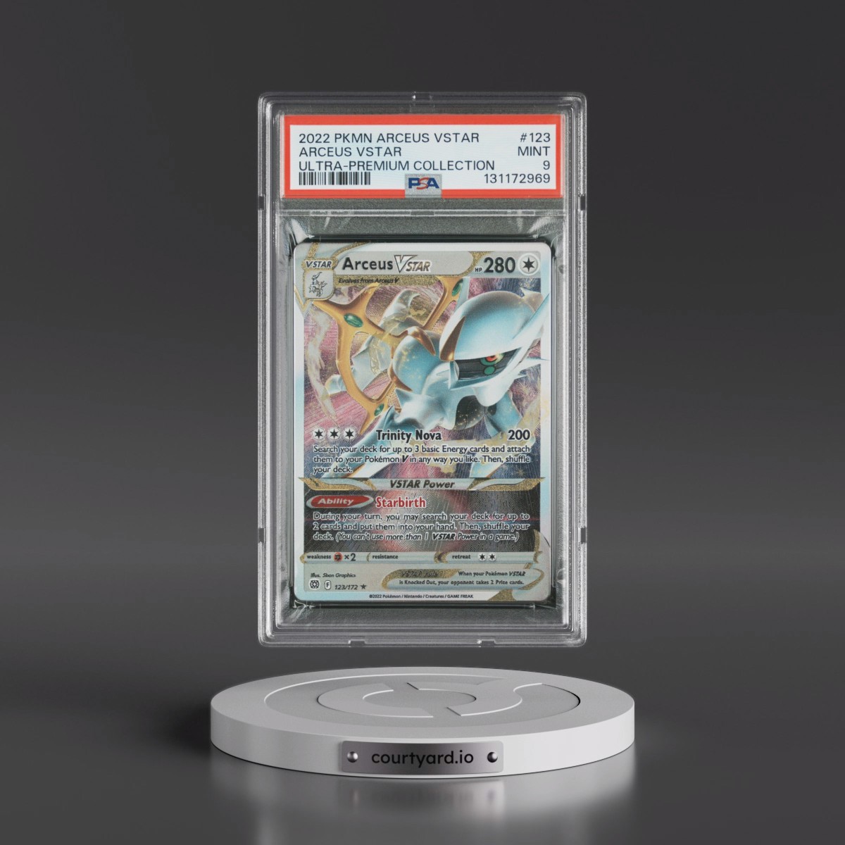 2022 Pokémon Arceus Vstar Ultra-Premium Collection #123 Arceus Vstar (PSA 9 MINT)